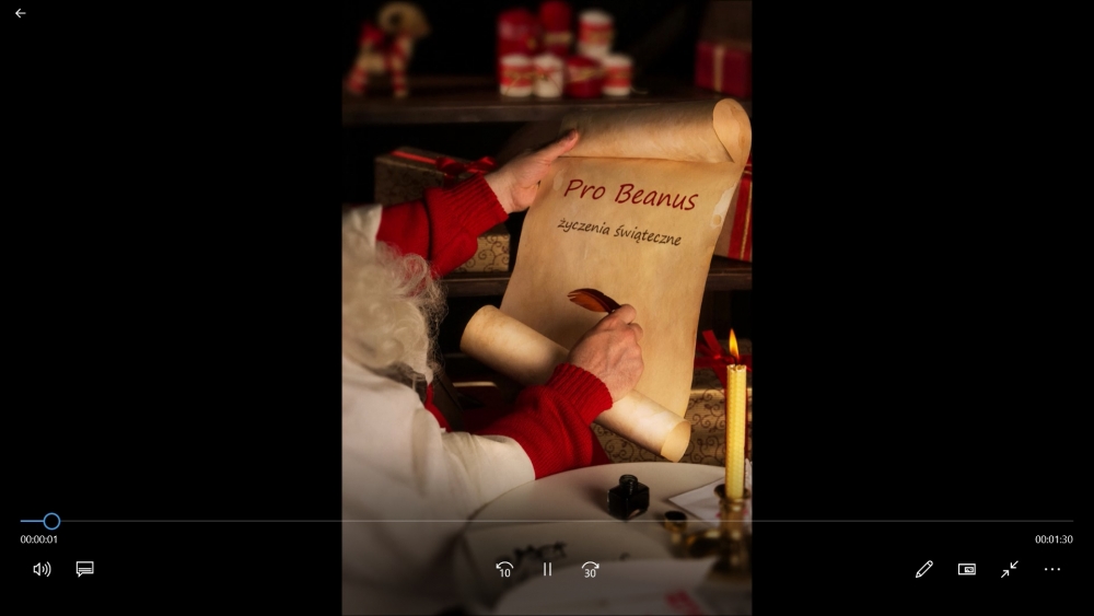 Życzenia Świąteczne od uczniów Pro Beanus